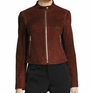 Theory Suede Chili Red Jacket Medium